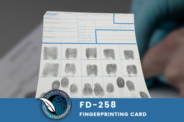 INK FINGERPRINTING SERVICE (FD-258 CARD)